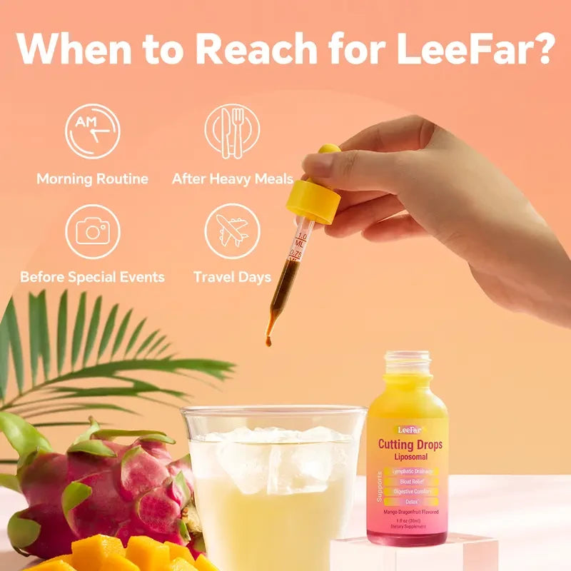 LeeFar Cutting Drops for Lymphatic Drainage and Bloat Relief