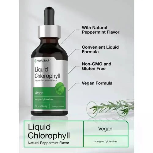 Chlorophyll Liquid Drops with Peppermint Flavor