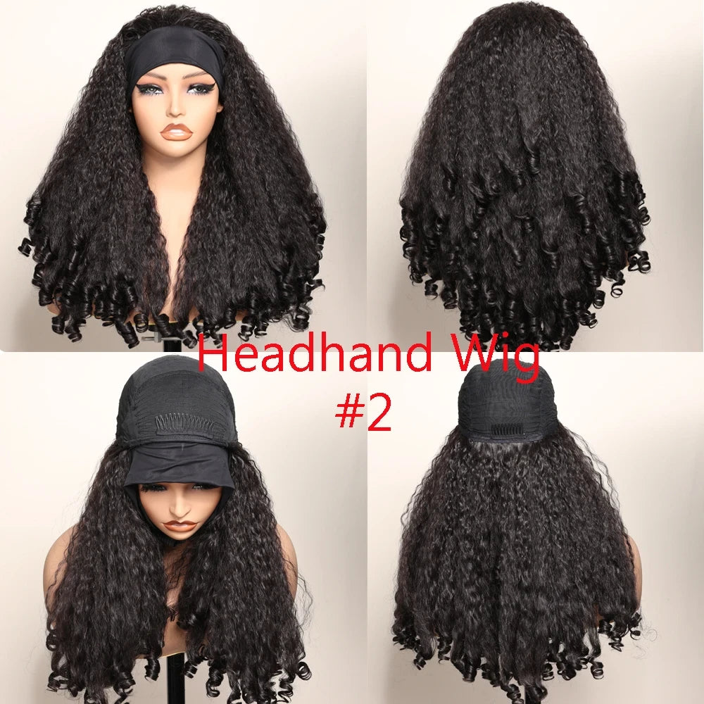 Curly Synthetic V Part Wig