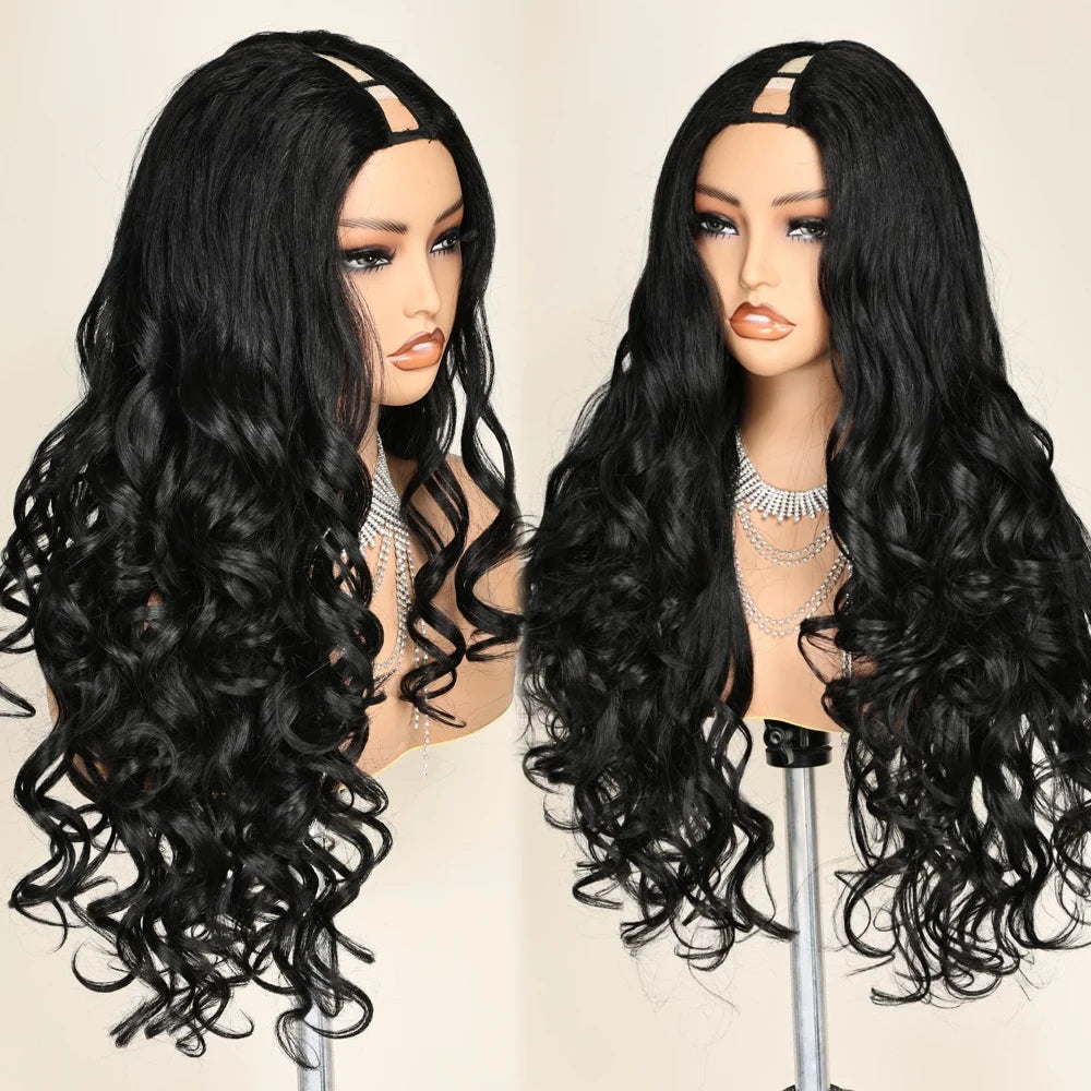 Curly Synthetic V Part Wig