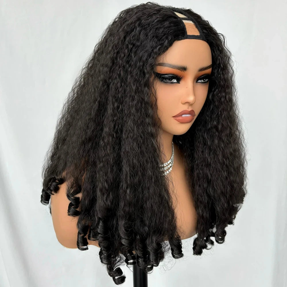 Curly Synthetic V Part Wig
