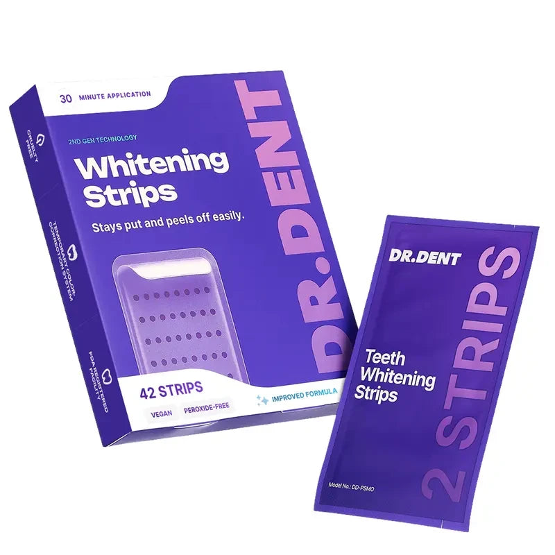 DrDent Peroxide-Free Purple Teeth Whitening Strips